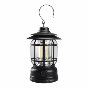 CYI47 USB Rechargeable Solar Camping Light Waterproof Battery Powered Solar Camping Lantern Retro Adjustable Brightness Solar LED Tent Light Outdoor