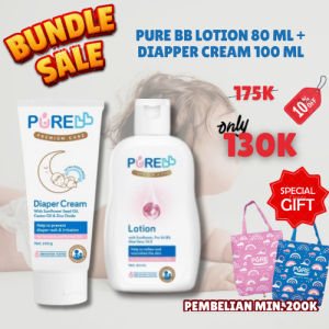 [PROMO BUNDLING + FREE GIFT TAS CANTIK] PUREBABY HAIR LOTION MAMPU MELEMBABKAN DAN MENUTRISI KULIT KEPALA BAYI 230ML // DIAPER CREAM PERAWATAN PADA KULIT BAYI 200 ML