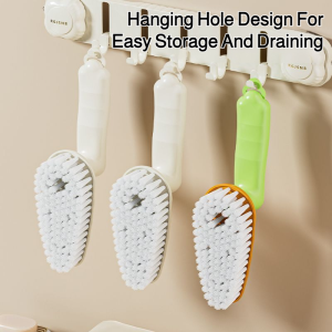 Household 2-In-1 Encrypted Stain Remover Brush Clothes Shoes Brush Reusable Long Handle Cleaning Brush