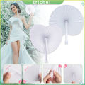 10pcs Heart Shape Paper Fan Blank Folding Fan Handheld Fans Wedding Dekorasi. 