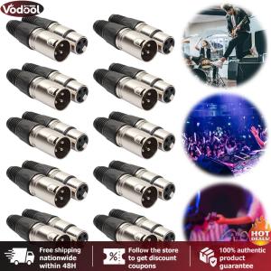 [Vodool Tool Outlet]20pcs 3 Pin MIC Adapter Socket Panel Mount Chassis 10 Male 10 Female XLR Adapter