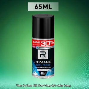 Lăn khử mùi nam kháng khuẩn & khô thoán cả ngày Romano 65ml/chai - 6 mùi có sẵn