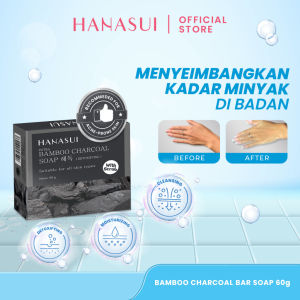 Hanasui Bamboo Charcoal - White Rice Bar Soap 60gr / Sabun Batang Hanasui