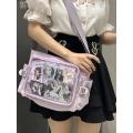 Transparent Pocket School Concert Bag Sling Messenger Bag for Girls. 