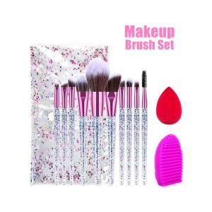 10pcs Beauty Makeup Brush Set Cystal Handle Stylish Brush Brush Foundation Brush Eye Shadow Brush Concealer