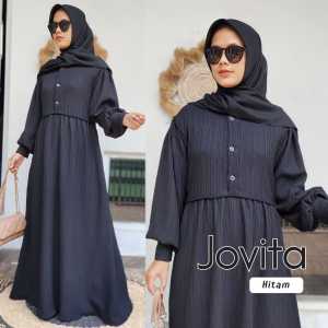 KV.GROSIR Gamis Dress JOVITA Ladycrush List Depan Dress Kondangan Viral Terbaru dan Termurah