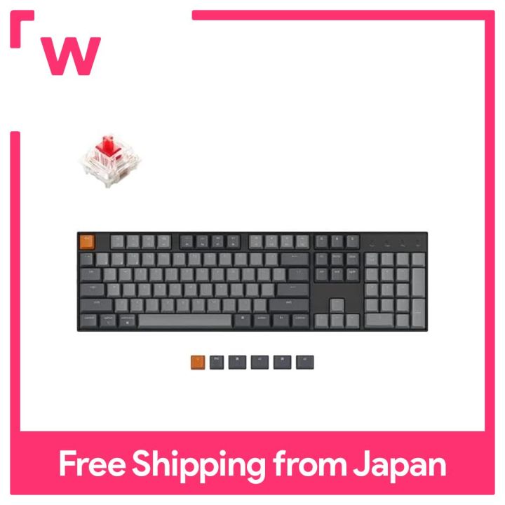 Keychron K10เกมไร้สายคีย์บอร์ดแบบกลไก/ขนาดเต็ม/เค้าโครงสหรัฐอเมริกา/ไฟ LED สีขาว/Gateron G Pro สวิทช์ทางกล/ใช้ได้กับสายและบลูทูธไร้สาย/เมาส์ Mac Windows (Gateron G Pro แกนกลไกสีแดง)