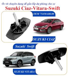 Vít cố định khung lốp dự phòng dùng cho SUZUKI SWIFT-VITARA-CIAZ (Mã phụ tùng OEM: 75450-68L00)
