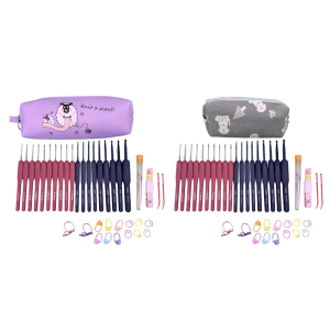 Bộ móc kim móc 0.6mm-6.0mm Thái kim móc long knitting kim Crochet Bộ dụng cụ đan dụng cụ nghệ thuật cho phụ nữ