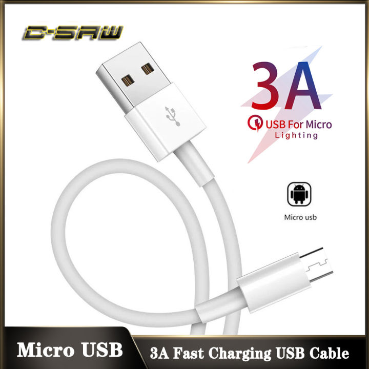 C-SAW Micro USB Cable 3A Fast Charging Data Cable Wire Cord For
