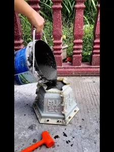 แม่พิมพ์กระถางดอกไม้หกเหลี่ยมหนาสไตล์ยุโรปด้านล่างฟิล์มอัดฉีดคอนกรีตซีเมนต์การผลิตเครื่องมือขัดสี่เหลี่ยมสไตล์จีน