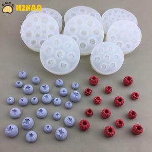【N2HAO】 1Pc 3D Blueberry Raspberry Silicone Mold DIY Simulation Fruit Fondant Mould Chocolate Cookie Baking Mold Cake Decorating Tool