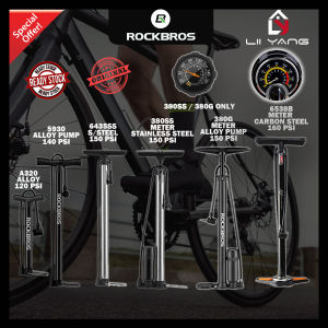 ROCKBROS Meter Bike Floor Pump High Pressure Cycling Pump Road MTB Bicycle Tire Pump Bicycle Pump/Pam Tayar Basikal