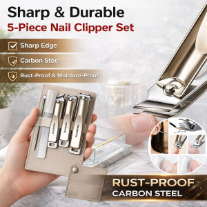 Sharp and durable 5-piece nail clipper set