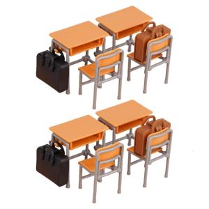 Collector lớp 1/12 Quy mô lớp học Bộ đồ chơi nội thất cho dollhouses bao gồm túi Ghế bàn