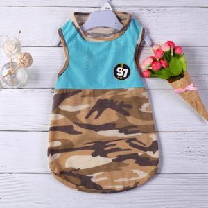 FFBH S-7XLClothes Small Big Dog Summer Vest LargeSpring/Summer T-shirt Teddy Golden RetrieverClothing Costume Supplies 9Q4T2