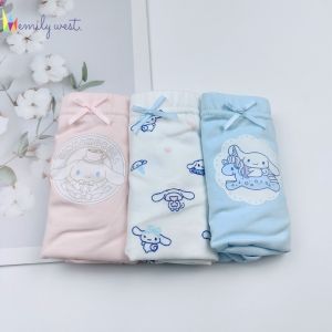 3 pcs per pack Girls Underwear Panties No fluorescent agent Cartoon Sanrio Cinnamoroll Pochacco StellaLou Melody Kulomi Pattern High Quality Kids panty for 2-12 yeas old