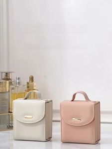 FFBH Light Luxury PU Jewelry Storage Pure Color Large Capacity Jewelry Case with Handle Jewelry Organizer Women X2Z8B