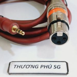 Cáp 3.5 ly ra Canon Cái dài 2.2m / Chuẩn 3.5 ly (3 điểm cực) ra Canon Cái