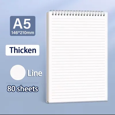 160Pages Spring Notebook Flip Up Loose-Leaf Writing Notebook Steno Binder Notebook For Senior High