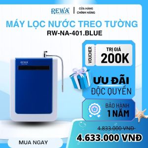 [FREE SHIP 0Đ] Máy Lọc Nước Nano/VF Hàn Quốc REWA RW-NA-401.BF/WF Thiết Kế Treo Tường - Hàng Chính Hãng