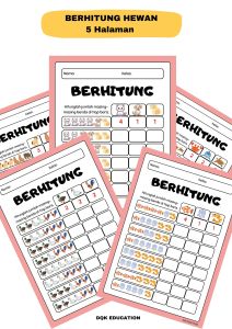 LEMBAR BELAJAR ANAK BERHITUNG - WORKSHEET - MURAH - MAINAN EDUKASI ANAK