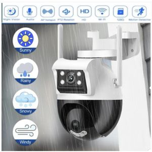 IP CAMERA CCTV OUTDOOR WATERPROOF PTZ SPEED DOME V380 DUAL LENS / CCTV OUTDOOR DUA LENSA FULL HD