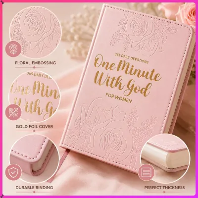 365 Daily Devotional Book for Women One Minute With God Christian Prayer Journal Inspirational Gift for Mom Wife Sister