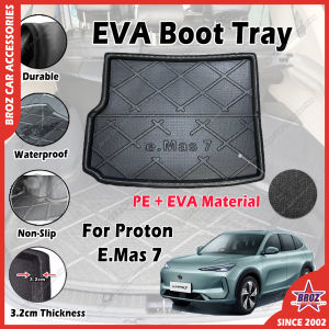 Proton Emas7/ E.mas 7 2025-PRESENTS EVA Copolymer Boot Tray Luggage Cargo Trunk Tray Dulang But Kereta 汽车后备箱垫 Waterproof Durable Non-Slip Custom-Fit Easy To Clean Easy Install Temperature Resistant