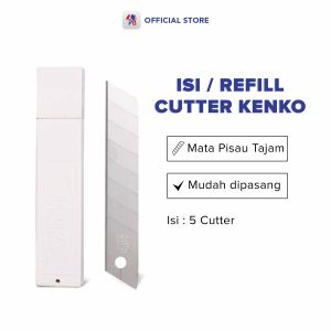 Isi Cutter Kenko L 150 Besar Refill Cutter Isi 5 Mata Pisau / PB EDUKASI ANAK - PBNB