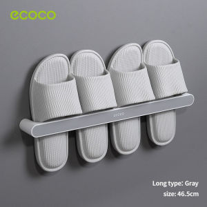 Ecoco Slipper Rack Wall-mounted Shoe Rack Storage Hanging Organizer Waterproof Towel Rail for Bathroom