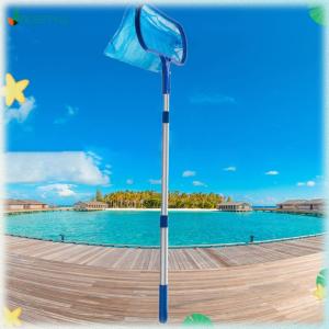 JOCESTYLE Versatile Swimming Pool Skimmer Net with Adjustable Pole for Cleaning Leaves and Debris in Water