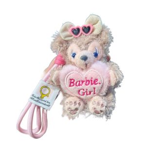CHENJIE Barbie Girl Plush Doll Keychain Bag Accessories Creative Love Doll Schoolbag Pendant Gift Ornament Bag Keyring