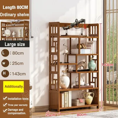 Living Room Storage Shelf Rack With Drawer Multifunction Bamboo Shelf Wooden Storage Rack Simple Home Multilayer Bookshelf