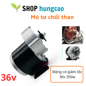 Động cơ giảm tốc 36v 350w mô tơ chổi than 300v/p lõi đồng dùng cho các dự án DIY