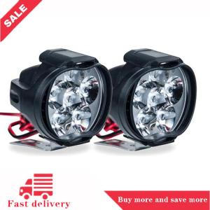 [COD] 1 LED Motorcycle Headlight White Super Bright 6 LED Work Spotlight
