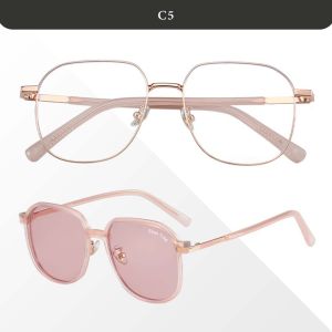 SSON TVTE Kacamata Clip On Kotak Polarized TR Metal Anti Blueray Photocromic Bluecromic TP1103