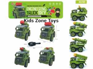 Mainan Anak Mobil Tentara / Truck Engineering Military 4 in 1 DIY