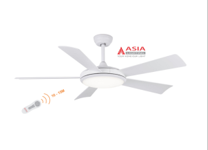 Quạt Trần Cao Cấp Asia QT01- Màu Nâu  Bạc Trắng Kết Hợp Đèn led 3 chế độ
