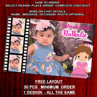 1 PC Personalized Ref Magnet Fairy Theme for Giveaway Souvenir Magnets Debut Wedding Birthday Giveaway
