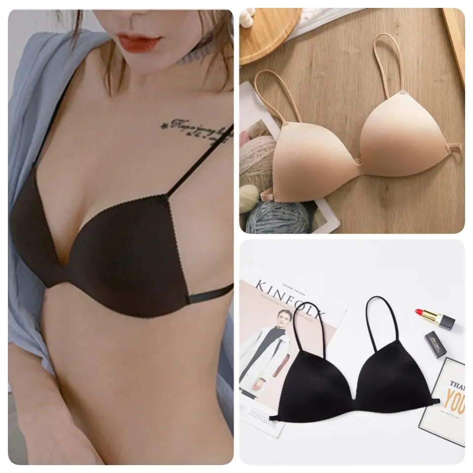 Underwear women's thin summer breast showing small full cup breast