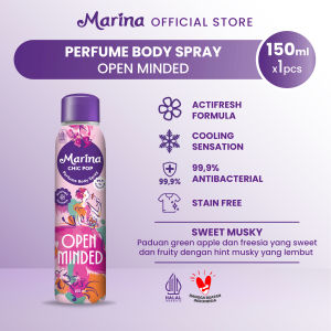 Marina Perfume Body Spray 150ml - Open Minded (Pink) - Exp : 02.2027