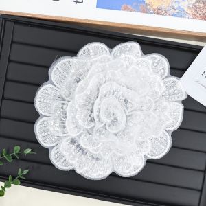 MODERNLUX Heavy-Duty Rose-Shaped Patch With Beaded Full Diamond Corsage Brooch Accessory Exaggerated Skirt Decoration Skirt Corsage Patch Cloth
