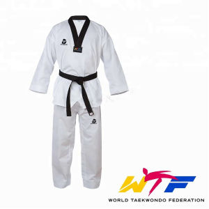 Traditional WTF Approve White Taekwondo Uniform Martial Arts Kimono WTF Taekwondo Suit Dobok Clothes Fitness Training Kids