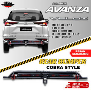 TOWING BELAKANG BESI Rear Bumper Guard ALL NEW AVANZA / VELOZ - SEVENCODE COBRA - Aksesories Mobil Bisa COD