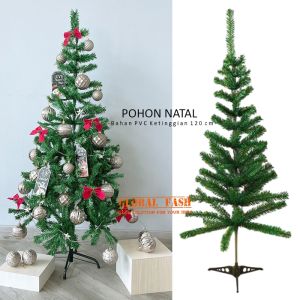 Pohon Natal PVC 120 cm / Pohon Natal Christmas Tree Tinggi 120 cm / Ornamen Hiasan Pohon Natal PVC Tinggi 120 cm
