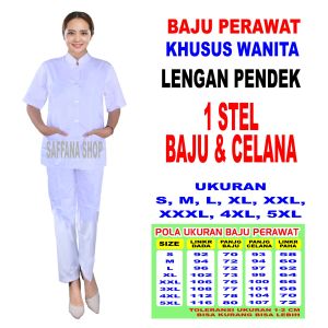 Baju Perawat Lengan Panjang dan Lengan Pendek Seragam Perawat Dokter Medis Bidan Nakes KUSUS WANITA