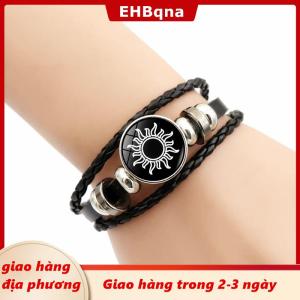 [COD] EHBqna 3PF Ship within 24 hours 2pcs sáng vài Vòng đeo tay mặt trời mặt trăng có thể điều chỉnh màu đen bện Vòng đeo tay Tình Bạn thời trang đồ trang sức lãng mạn quà tặng sinh nhật