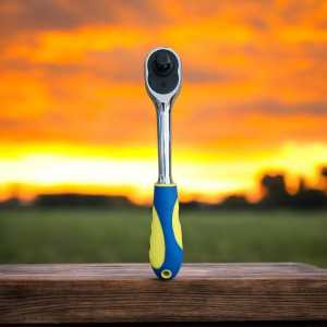 LIPPRO 2 in 1 Stang Gagang Shock Sok Rachet Rubber Handle 1/2 - 3/8