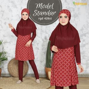 Baju Renang Wanita Muslim Muslimah Dewasa Panjang Syari Nyaman Sopan Cantik Trendy Model Standar Panjang By Aghnisan
